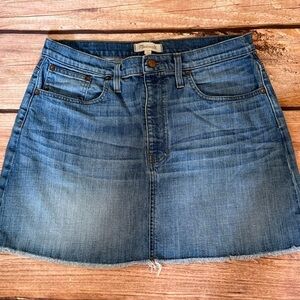 Madewell Classic Blue Denim Mini Skirt size 31